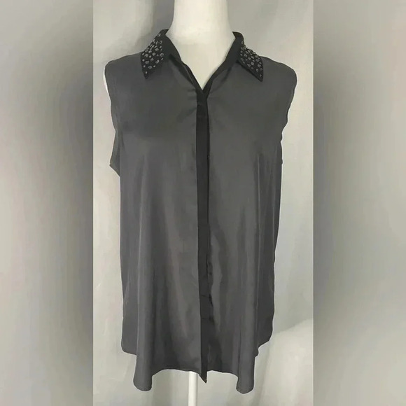 Rock & Republic sleeveless‎ button down top - Picture 1 of 6
